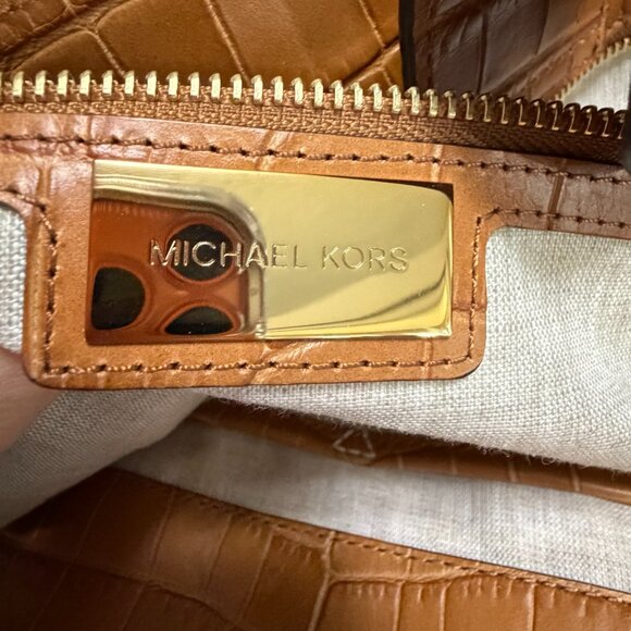 Michael Kors Collection luxury line Gia Tote Calf leather and linen/raffia blend - Picture 9 of 14